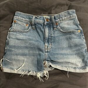 Madewell Blue Distressed Jean Shorts Vintage Style